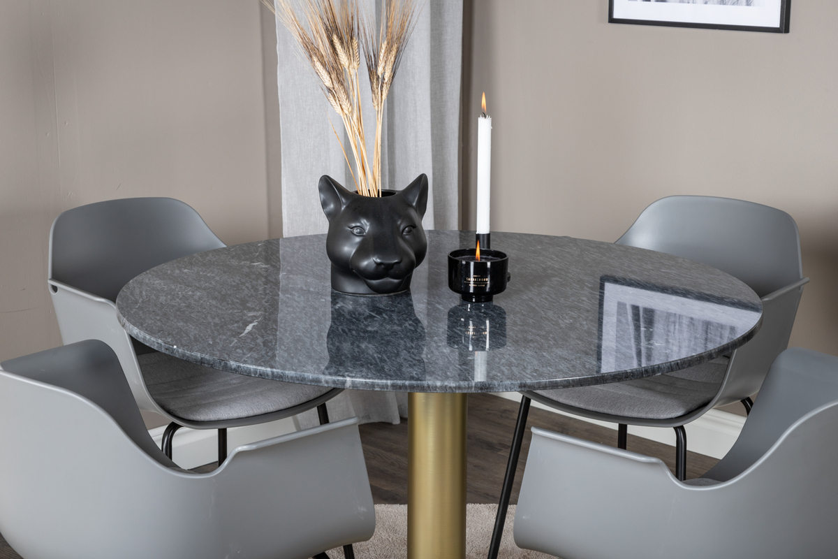 Eettafel 'Ebba' Rond 106cm - Zwart