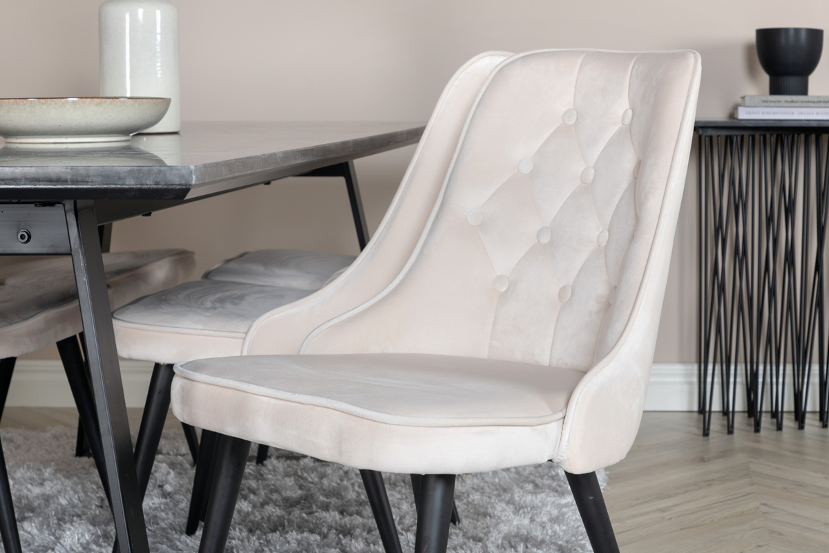 Stoel 'Elverum Deluxe' - Beige/Zwart