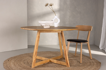 Eettafel 'Fors' Rond 120cm - Natuurlijk