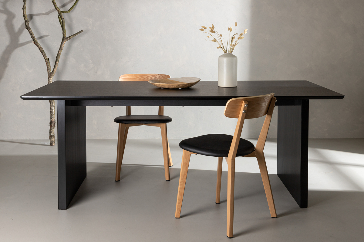 Eettafel 'Vänern' 100x100cm - Zwart