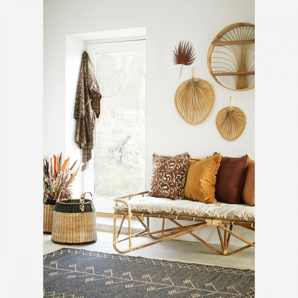 Ronde wandplank 'Bamboo' - Rotan