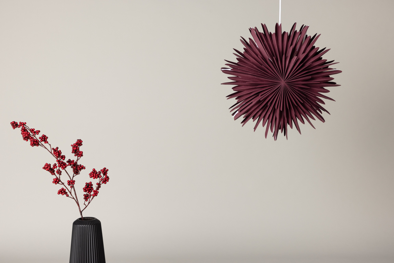 Kerstster 'Ture' - Donkerrood