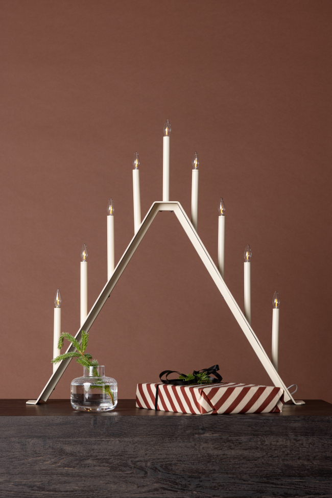 Adventskandelaar 'Mölndal' - Beige