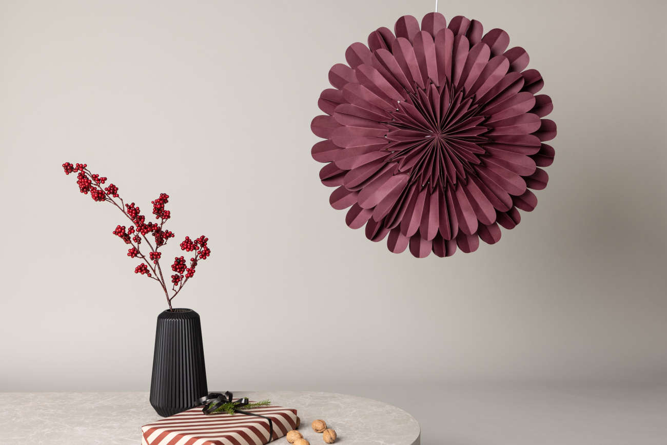 Kerstster 'Glänt' - Rood