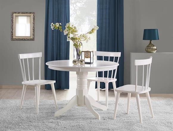 Eettafel 'Visby' Rond 106cm - Wit