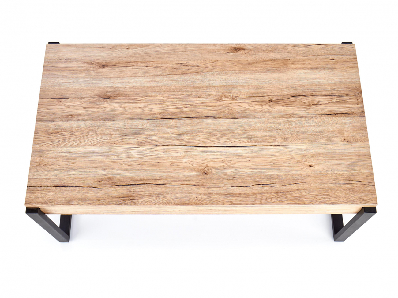 Tafel 'Wood' 110x64cm - Natuurlijk/Zwart
