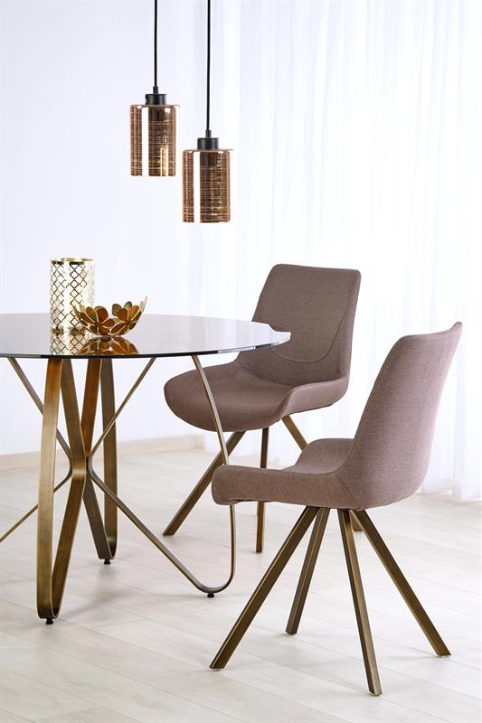 Eettafel 'Levanzo' Rond 120cm - Bruin/Antiek