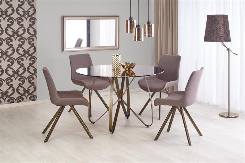 Eettafel 'Levanzo' Rond 120cm - Bruin/Antiek