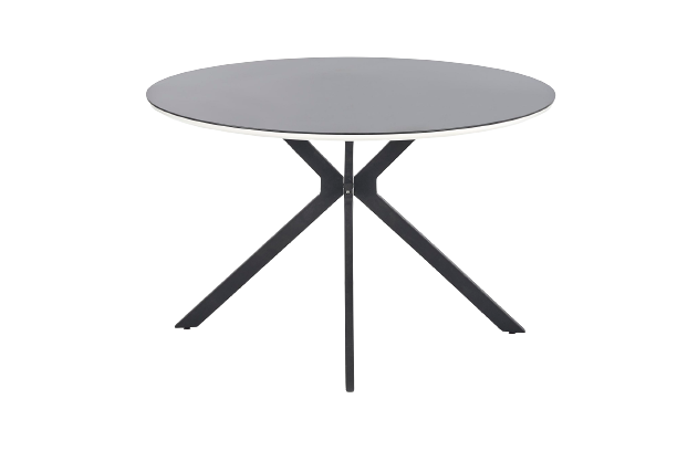 Eettafel 'Sestao' Rond 120cm - Zwart