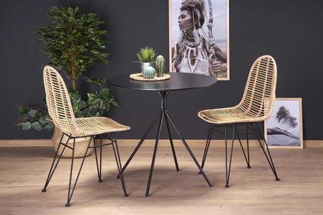 Eettafel 'Fondi' Rond 80cm - Zwart