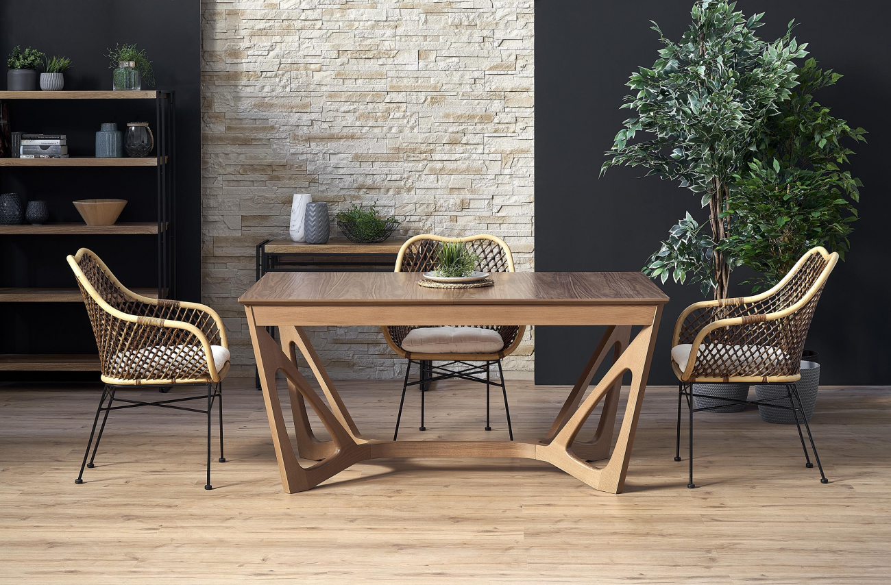 Eettafel 'Venanty' - Uittrekbaar Notenhout