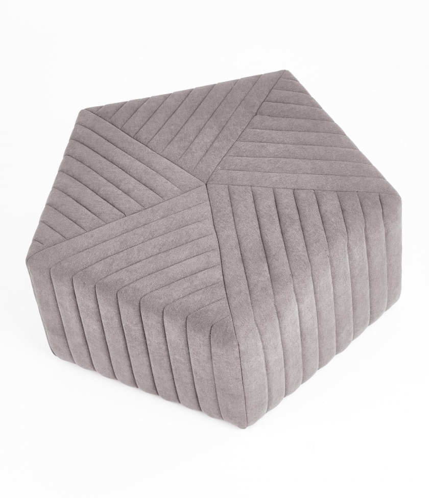 Zitpoef 'Hexa' M - Grijs