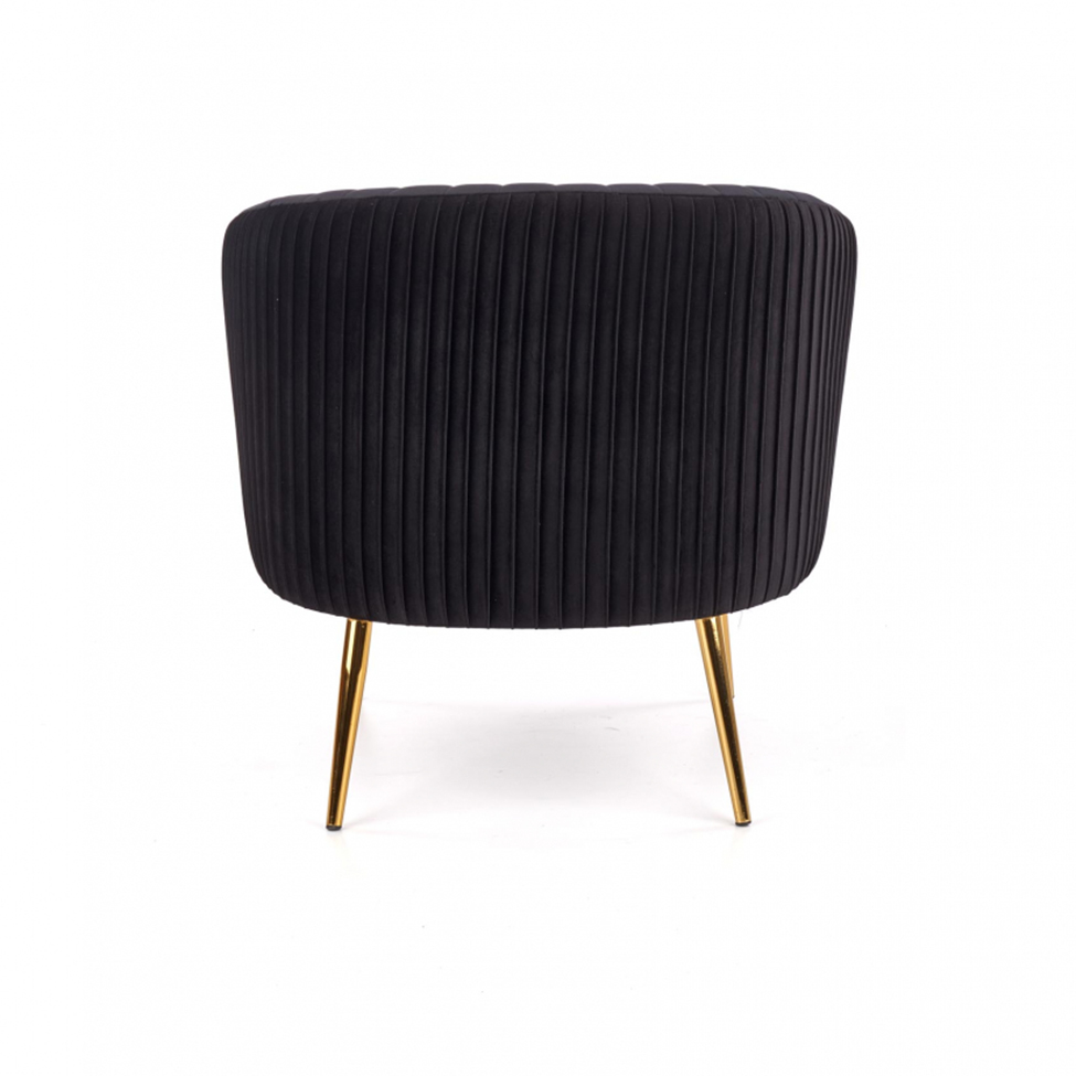 Fauteuil 'Black Velvet' - Zwart