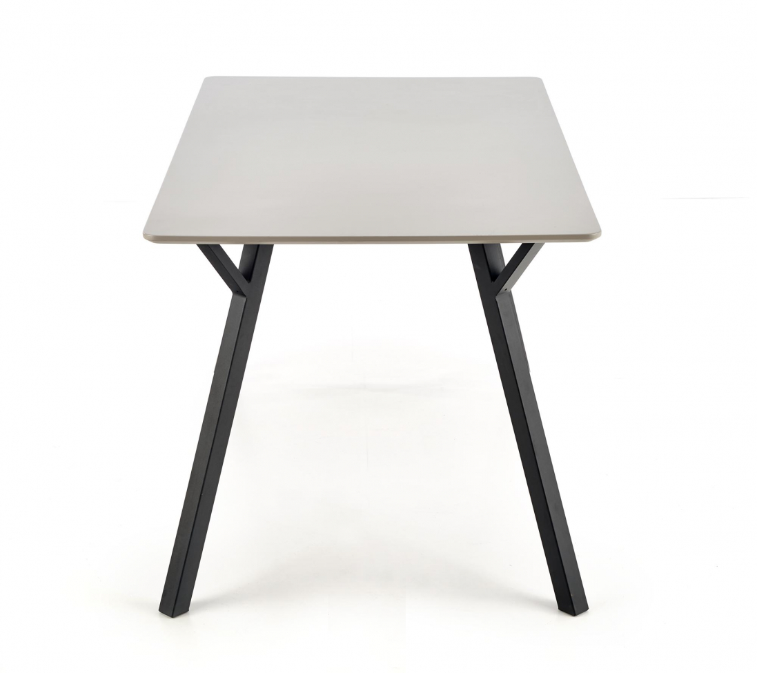 Eettafel 'Barlog' 140x80cm - Grijs/Zwart