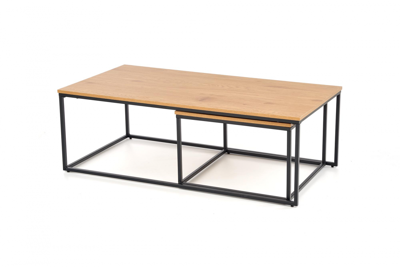 Salontafel 'Hejde' - Eik/Zwart