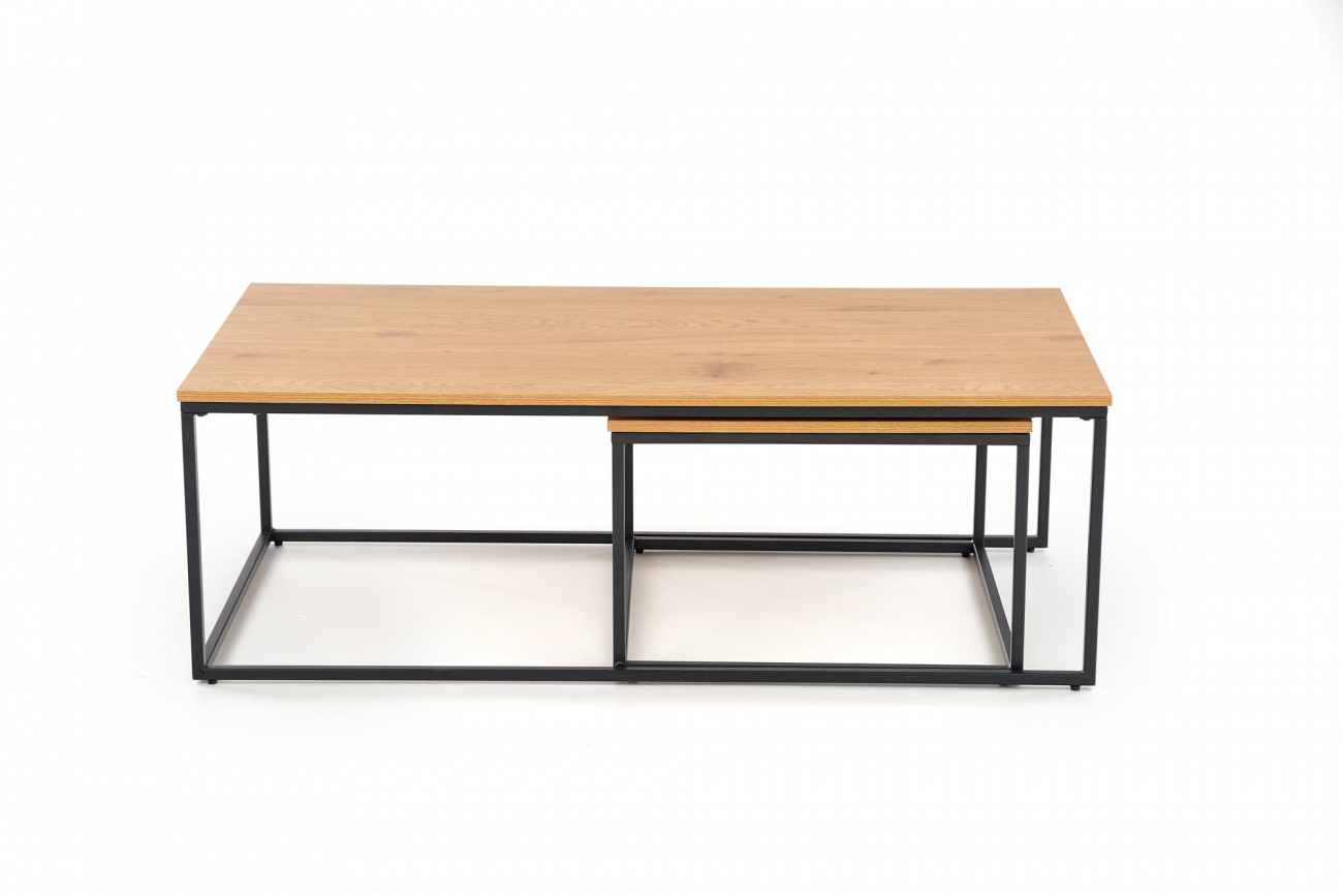 Salontafel 'Hejde' - Eik/Zwart
