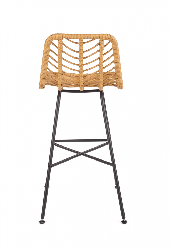 Barkruk 'Cane' - Natuur/Zwart
