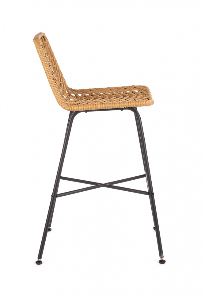 Barkruk 'Cane' - Natuur/Zwart