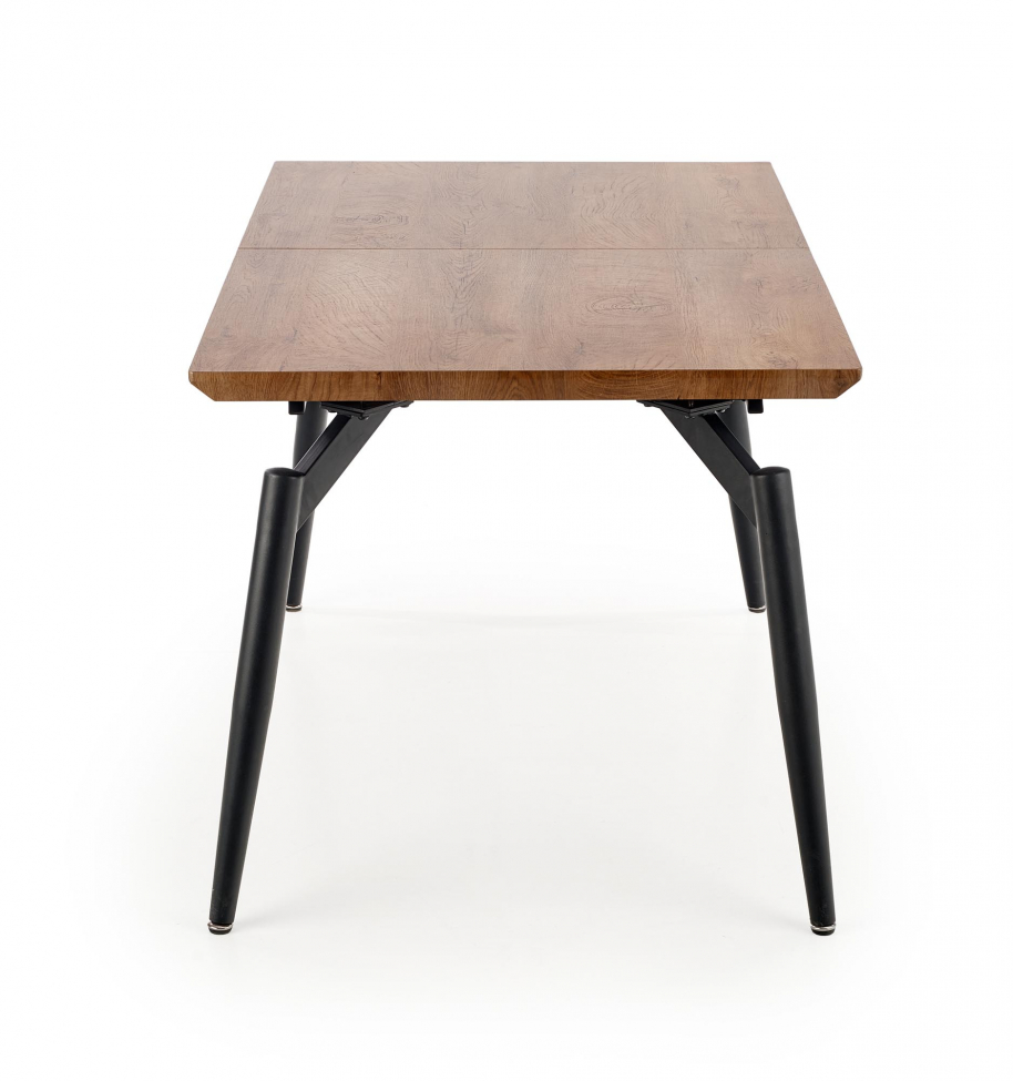 Eettafel 'Cambell' 140-180x80cm - Eik/Zwart