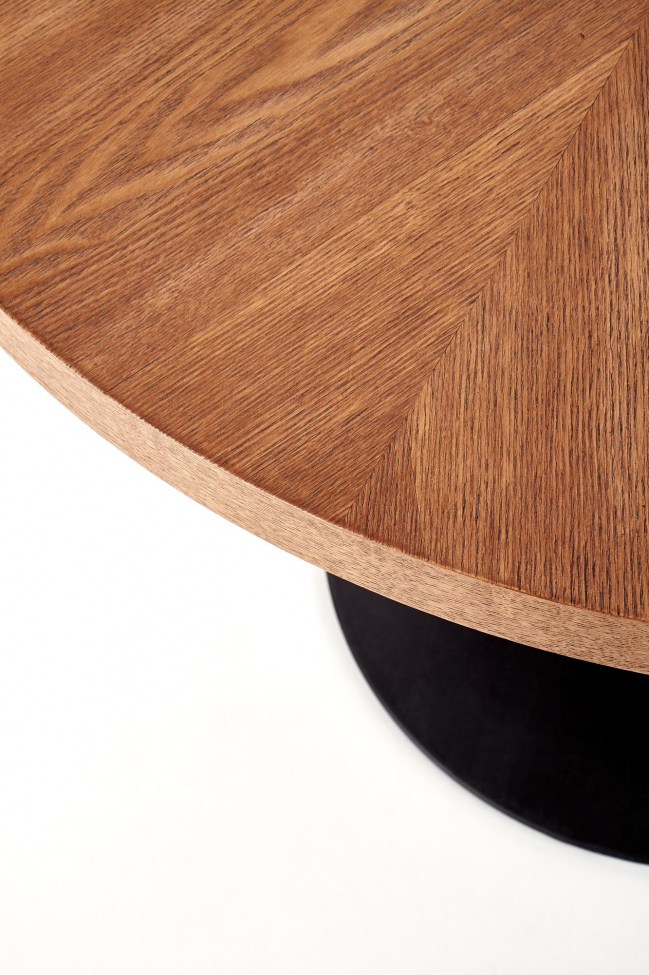 Eettafel 'Carmelo' Rond 110cm - Hout/Zwart