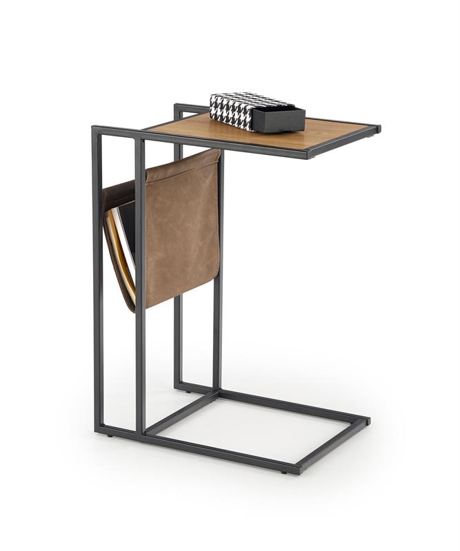 Bijzettafel 'Malmby' - Eik/Zwart