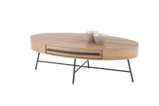 Salontafel 'Sunne' - Eik/Zwart