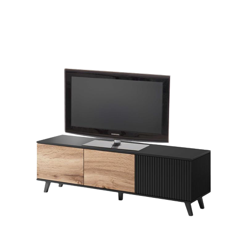 TV-meubel 'Othem' small - Zwart/Eiken