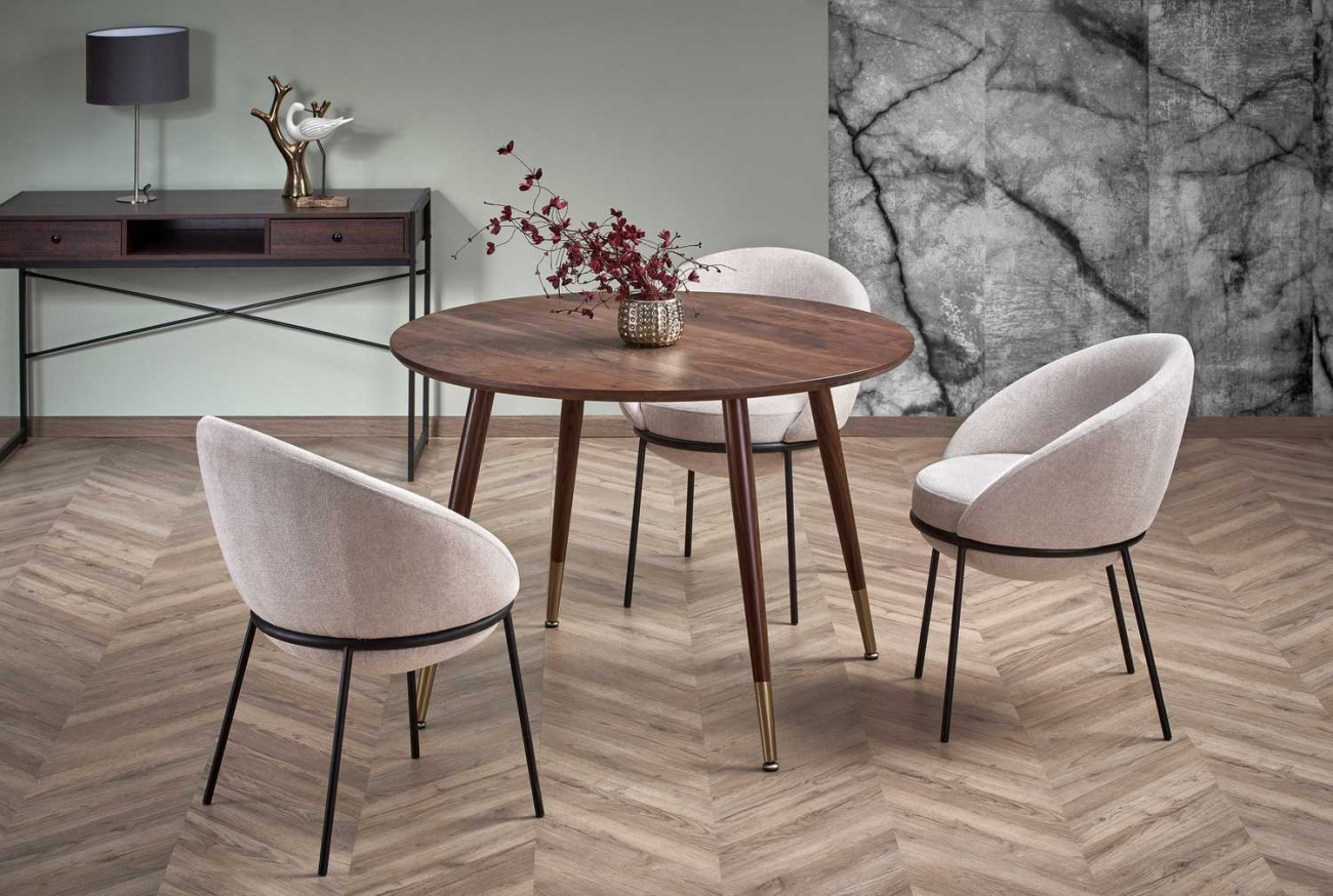 Eettafel 'Prime' Rond 110cm - Notenhout