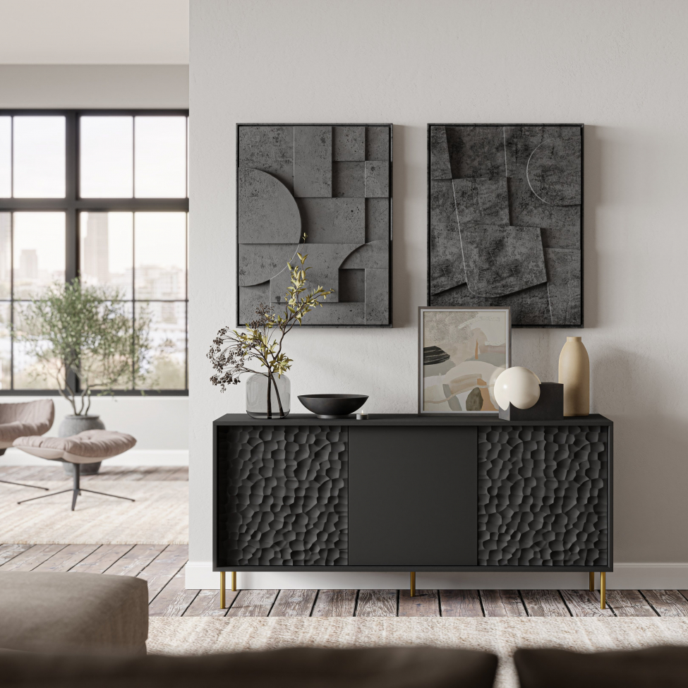Dressoir 'Bullet' - Zwart
