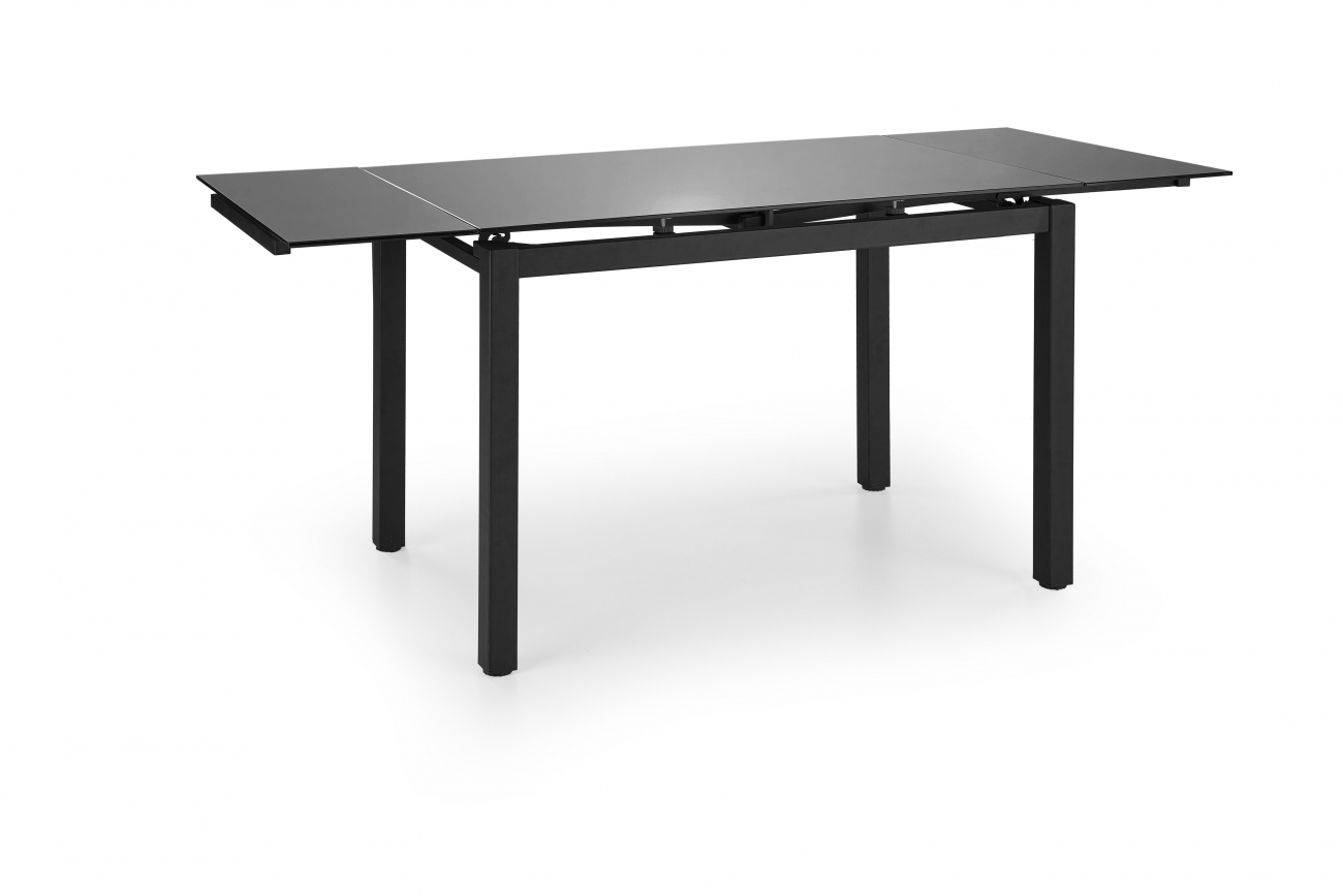 Eettafel 'Jasper' 110-170cm - Zwart/grijs