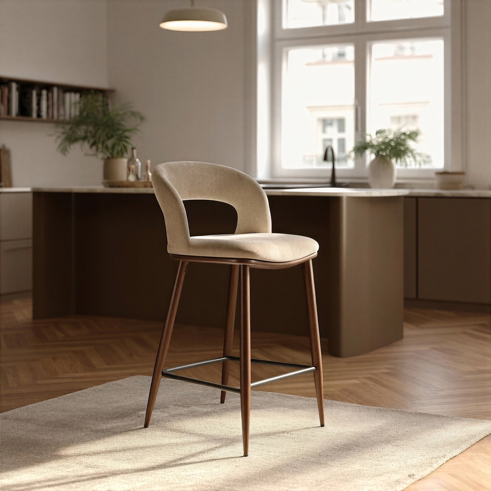 Barkruk 'Vestby' - Beige/bruin
