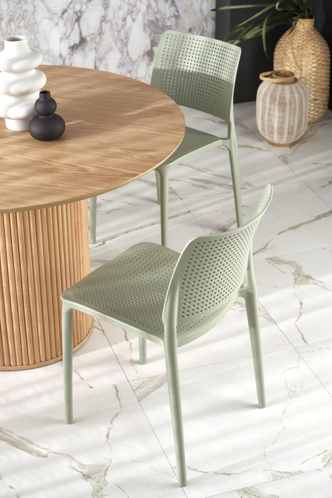Eettafel 'Lopez' rond 120cm - Natuurlijk