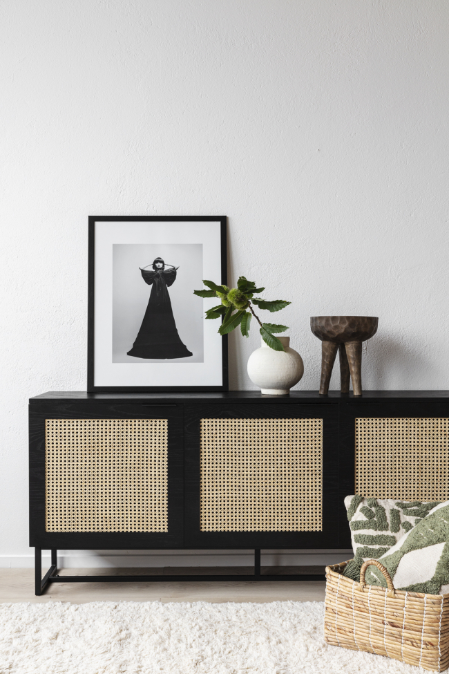 Sideboard 'Sailor' - Zwart/Natuur
