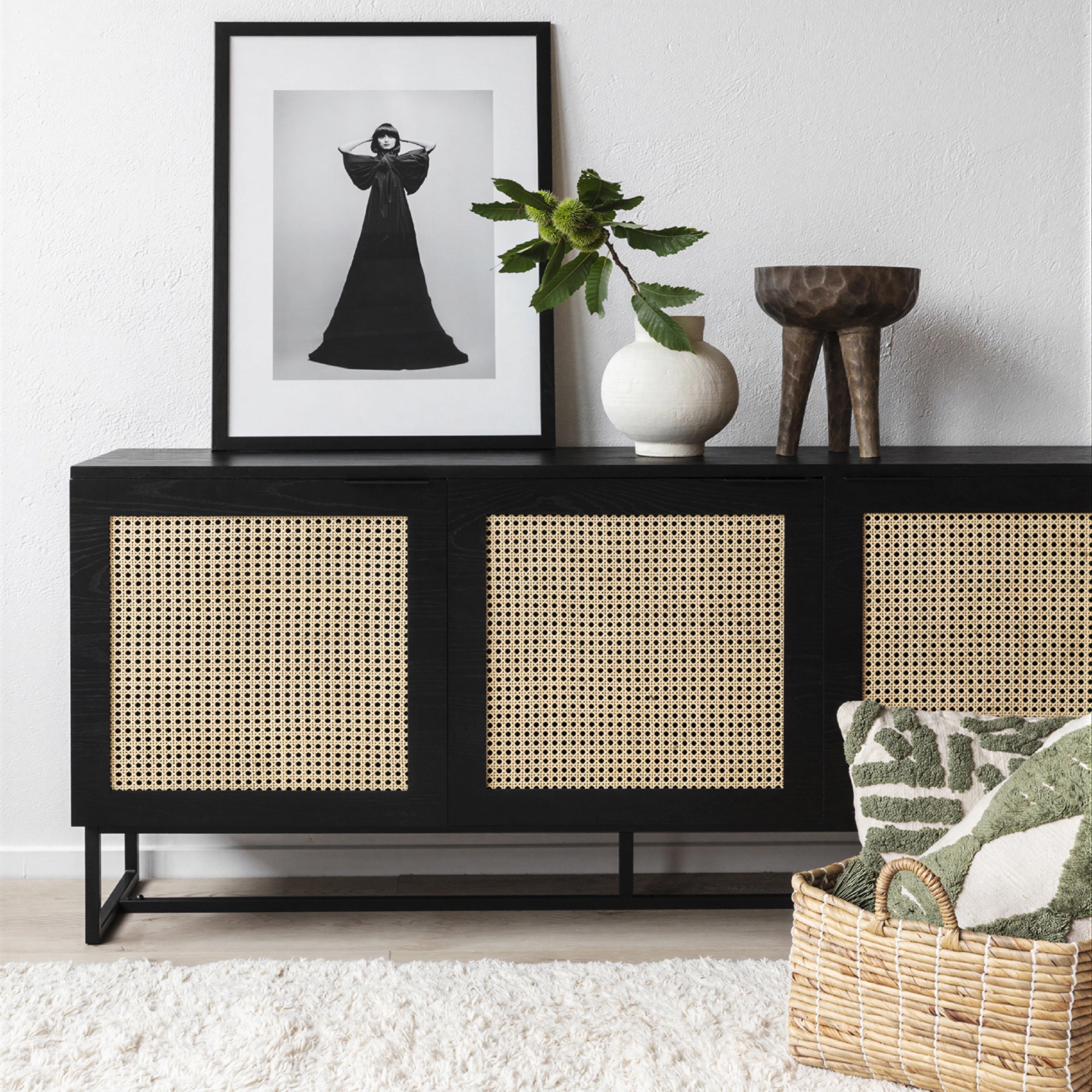 Sideboard 'Sailor' - Zwart/Natuur