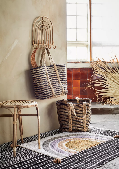 Kledinghanger 'Rattan Coat Rack' - Natuurlijk