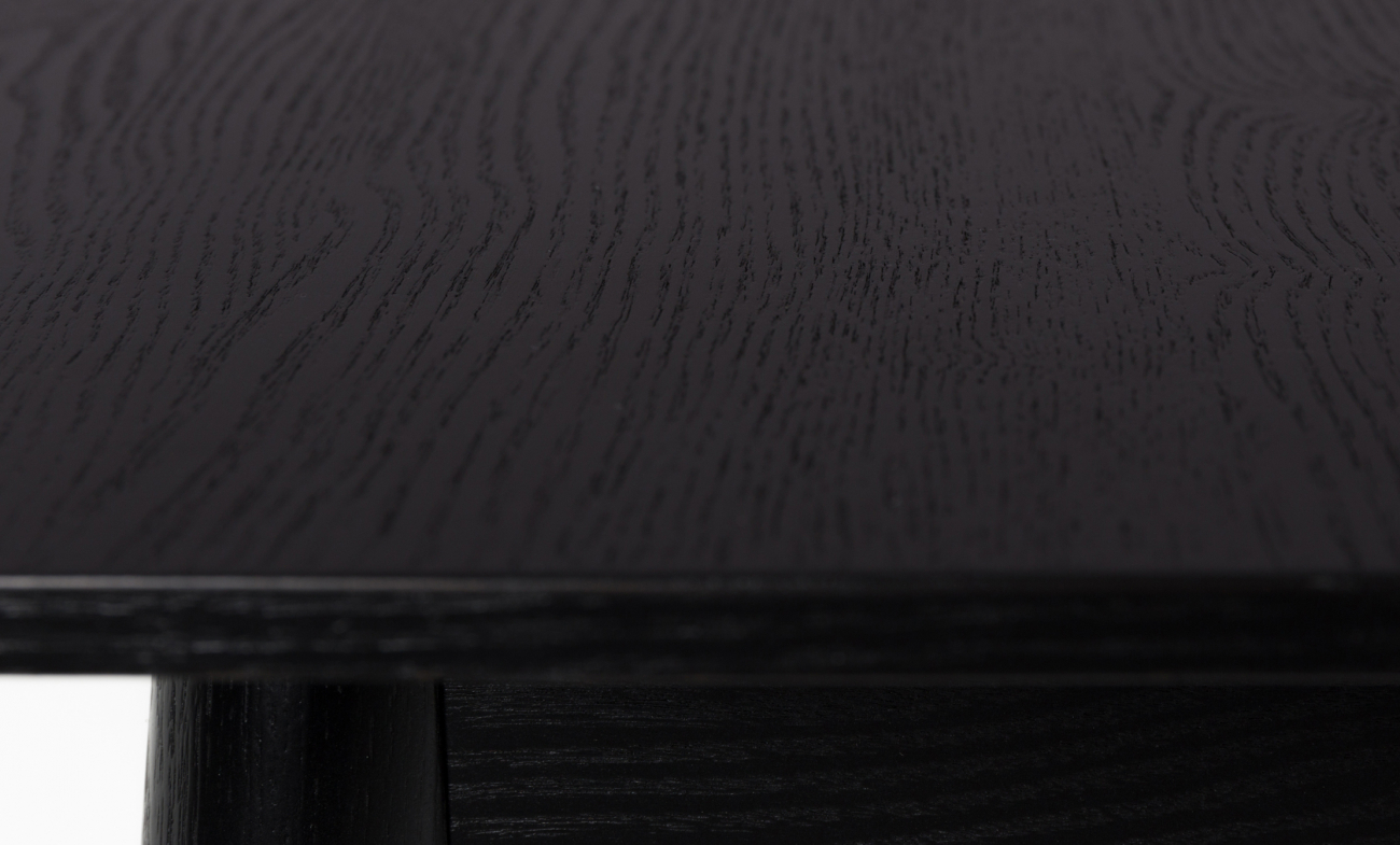 Tafel 'Glimpse' 120-162x80 cm - Zwart