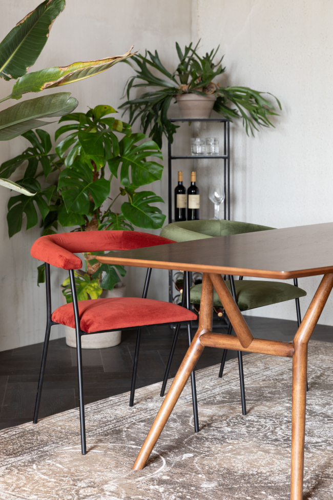 Eettafel 'Malaya' 180x90cm - Noten