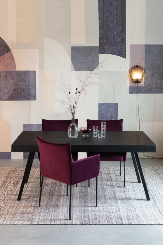 Eettafel 'Suri' 200x90 - Zwart