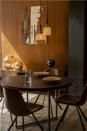 Eettafel 'Class' Rond 120cm - Bruin