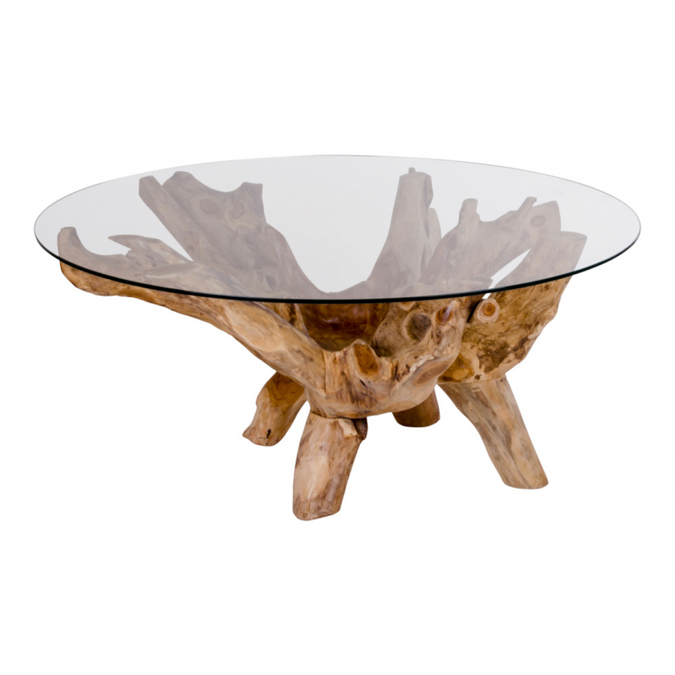 Salontafel 'Amazonas' - Natuur/Glas