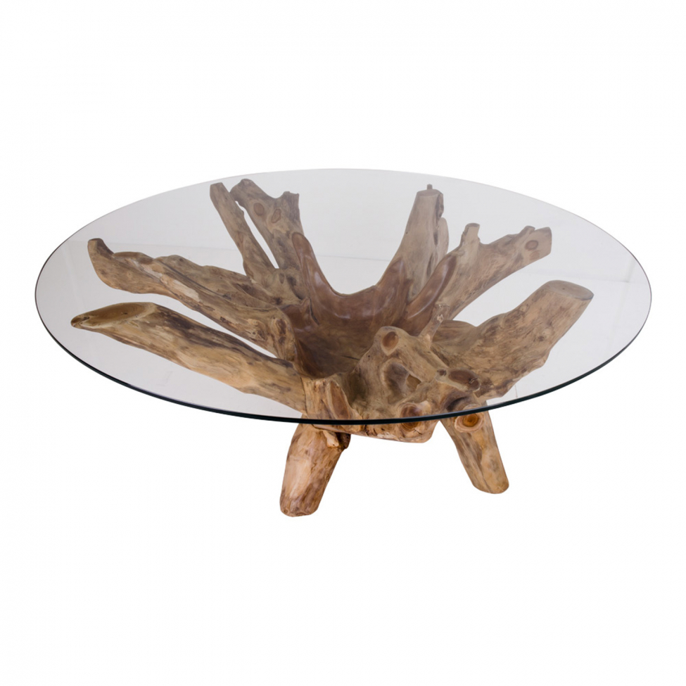 Salontafel 'Amazonas' - Natuur/Glas