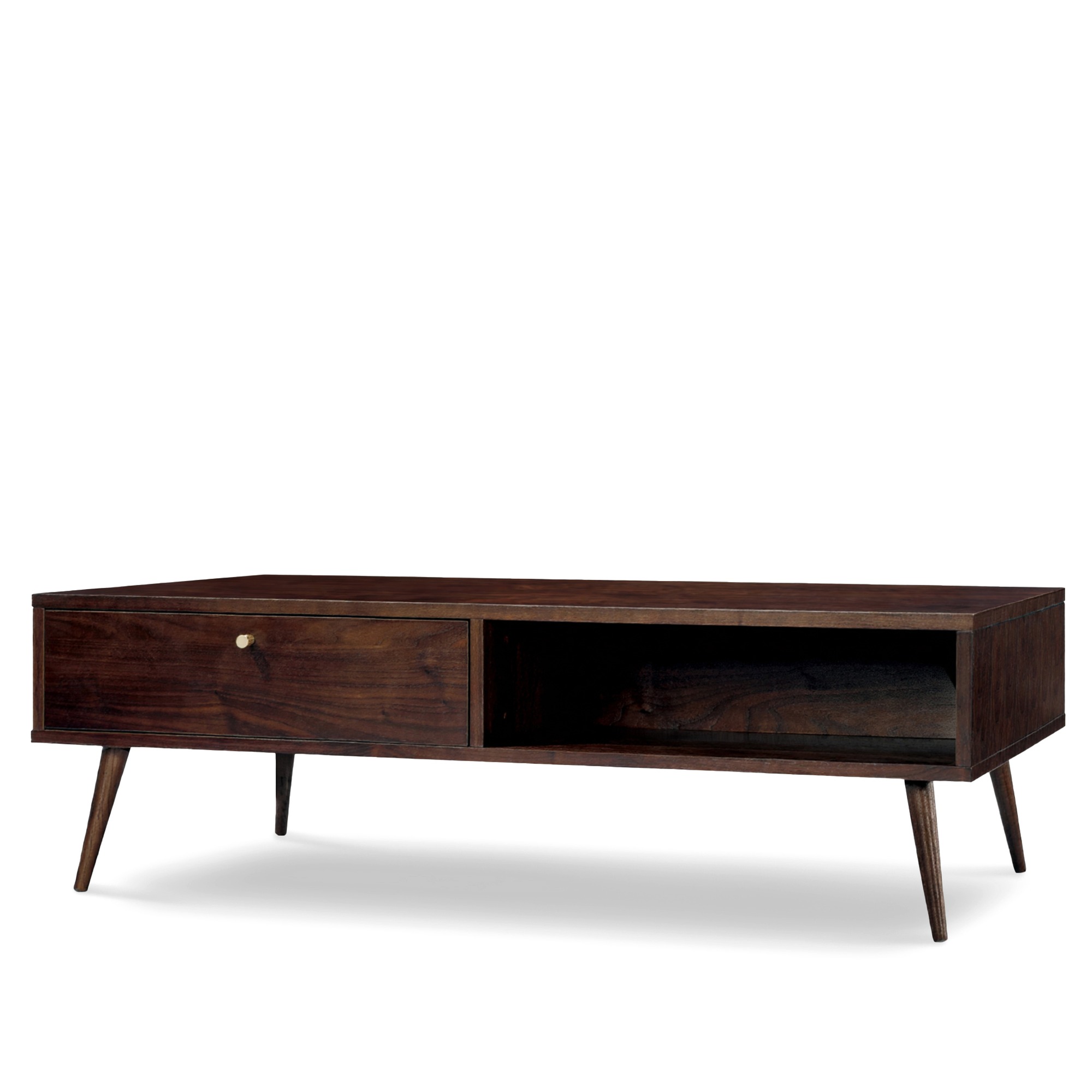 Salontafel 'Prime' - Walnoot/Messing