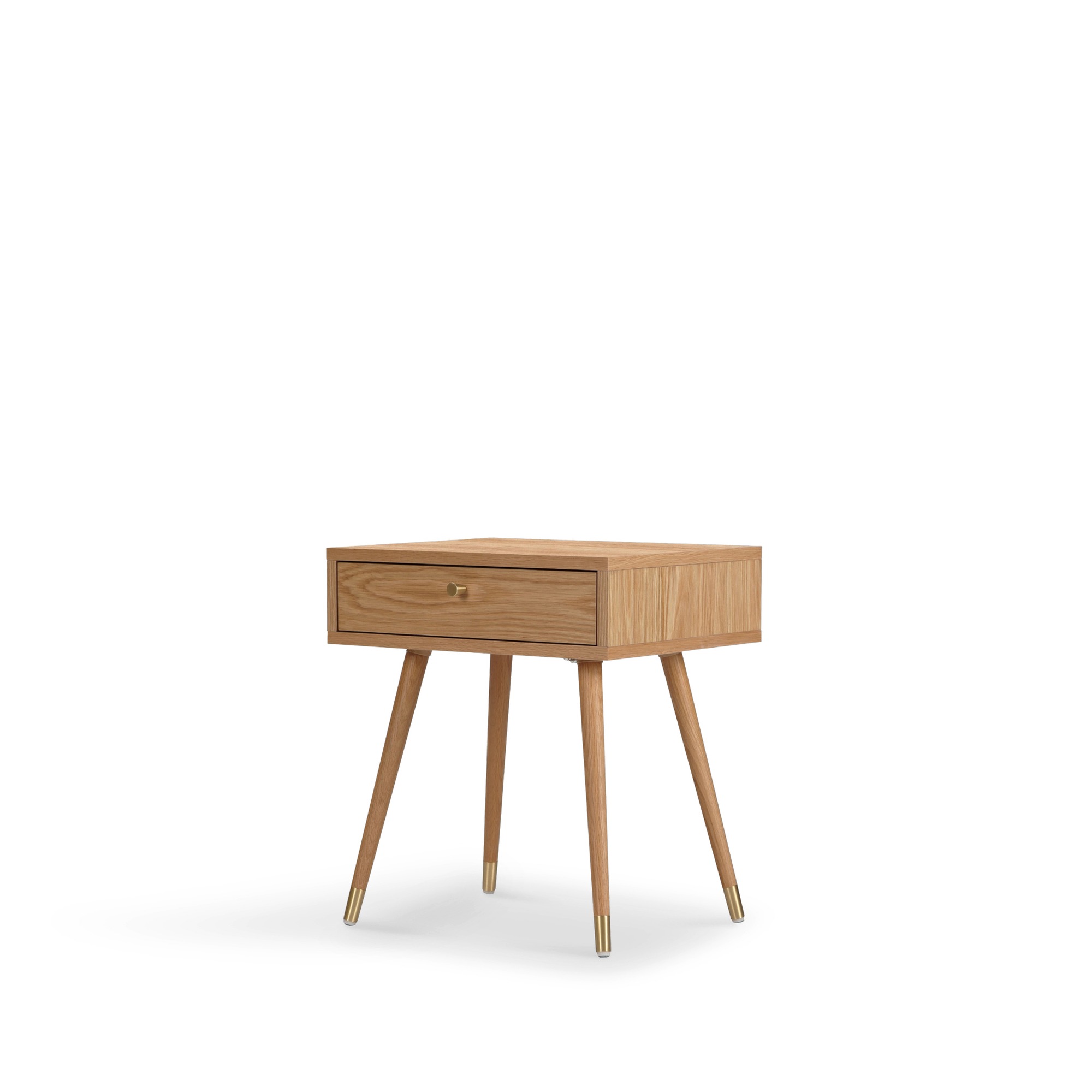 Nachttafel 'Prime' - Eiken/Messing