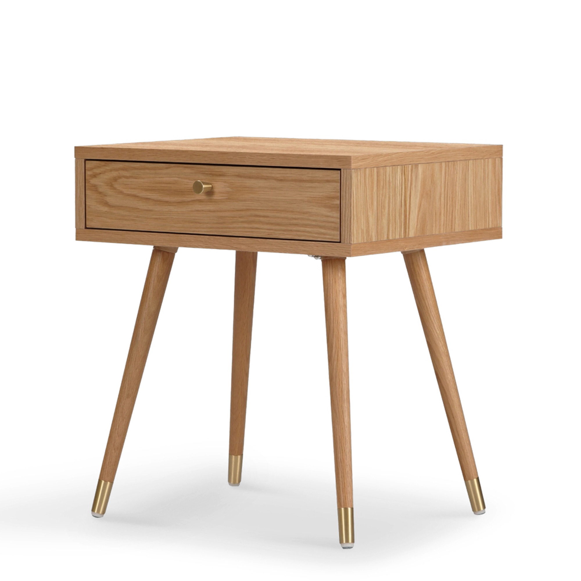 Nachttafel 'Prime' - Eiken/Messing