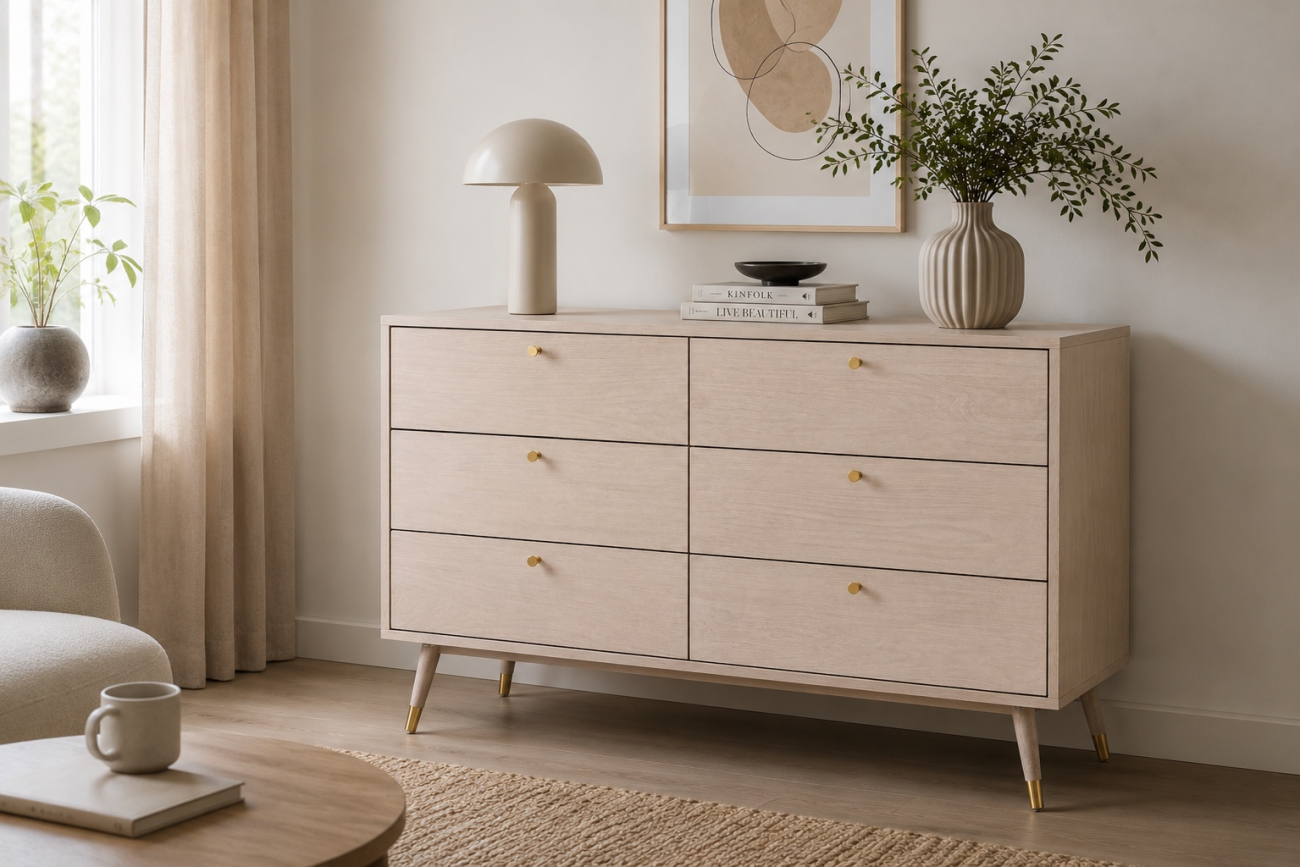 Lade 'Prime' 6 lades - Wit eiken