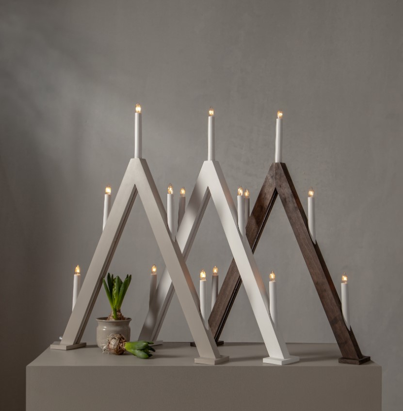 Adventskaarsenhouder 'Albo' - Beige