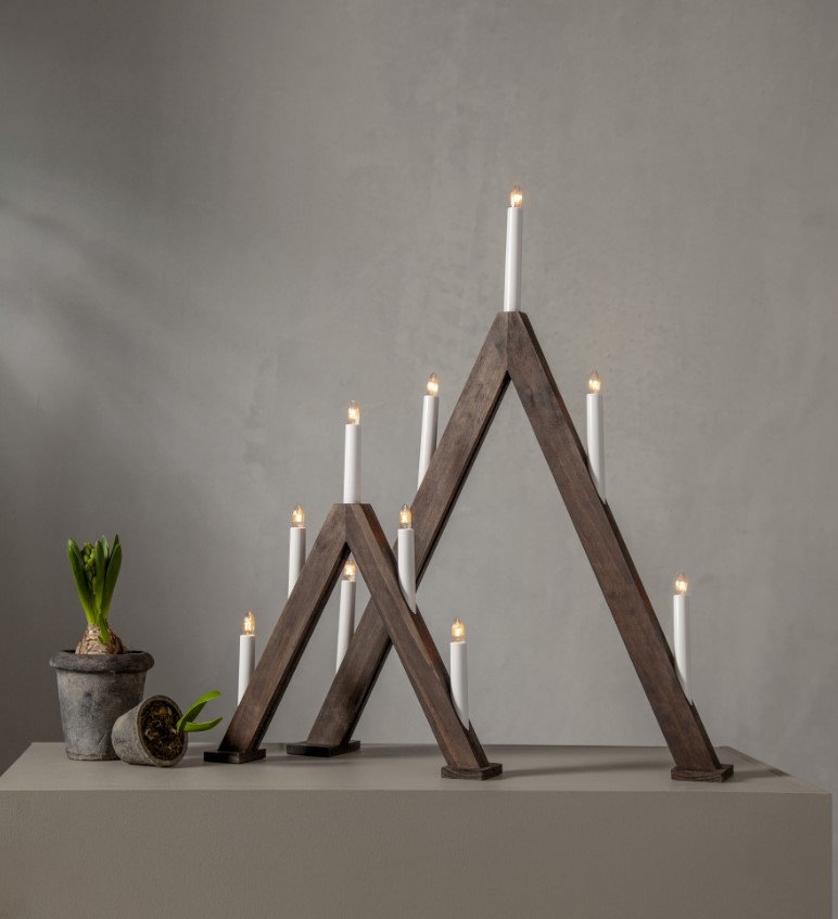 Adventskaarsenhouder 'Albo' - Notenhout