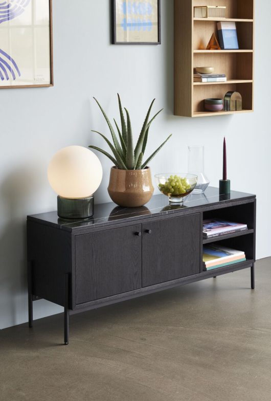 Console tafel 'Nobu' - Zwart