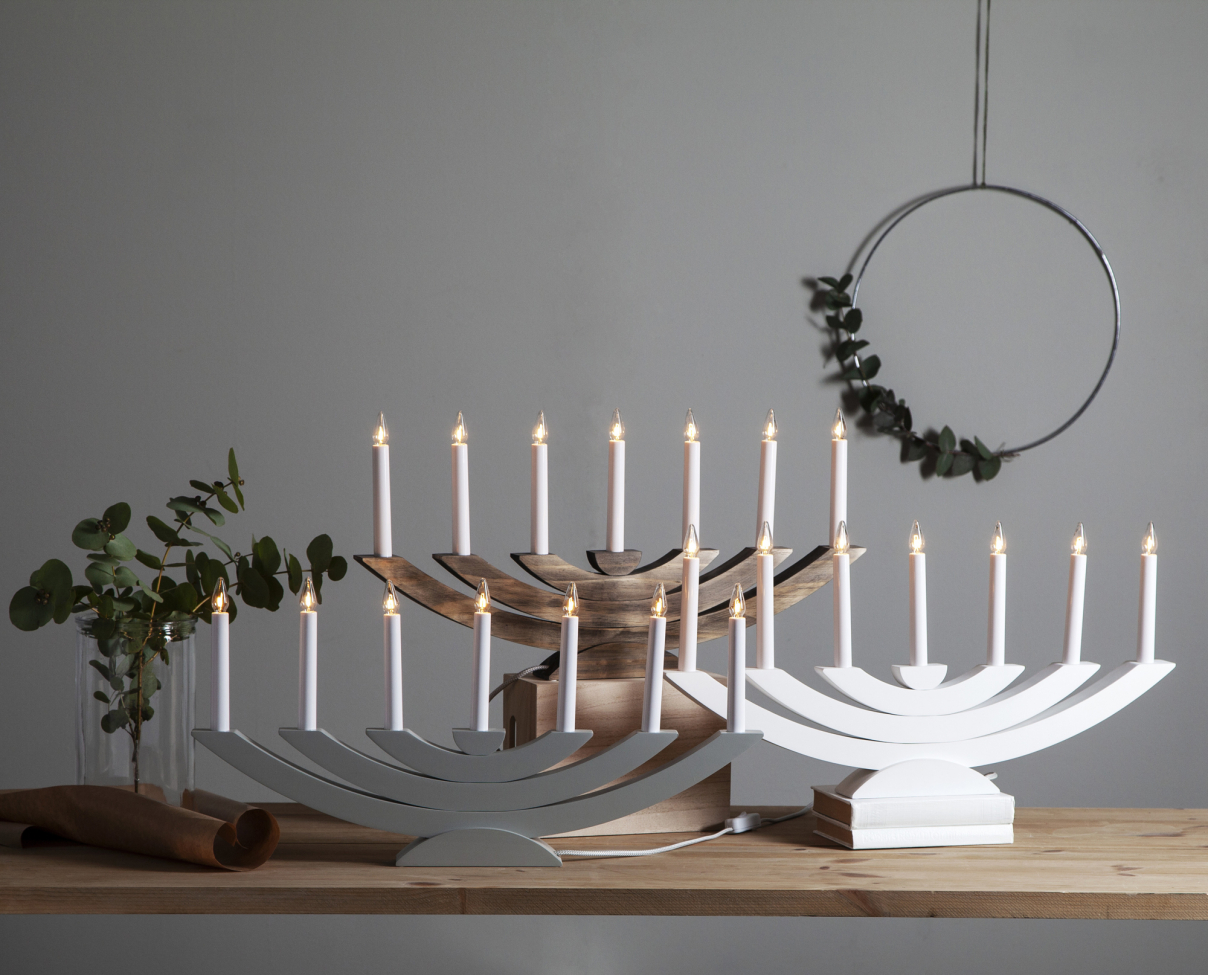 Adventskaarsenhouder 'Navida' - Wit
