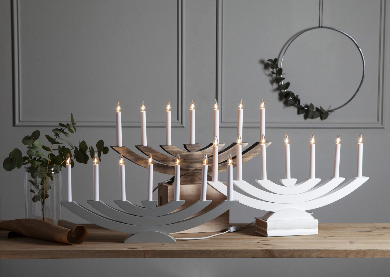 Adventskaarsenhouder 'Navida' - Wit